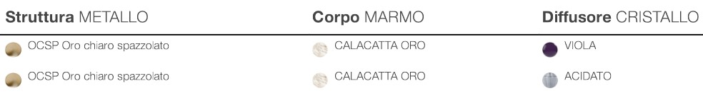 Finishes of the Ester Opera Italamp Table Lamp